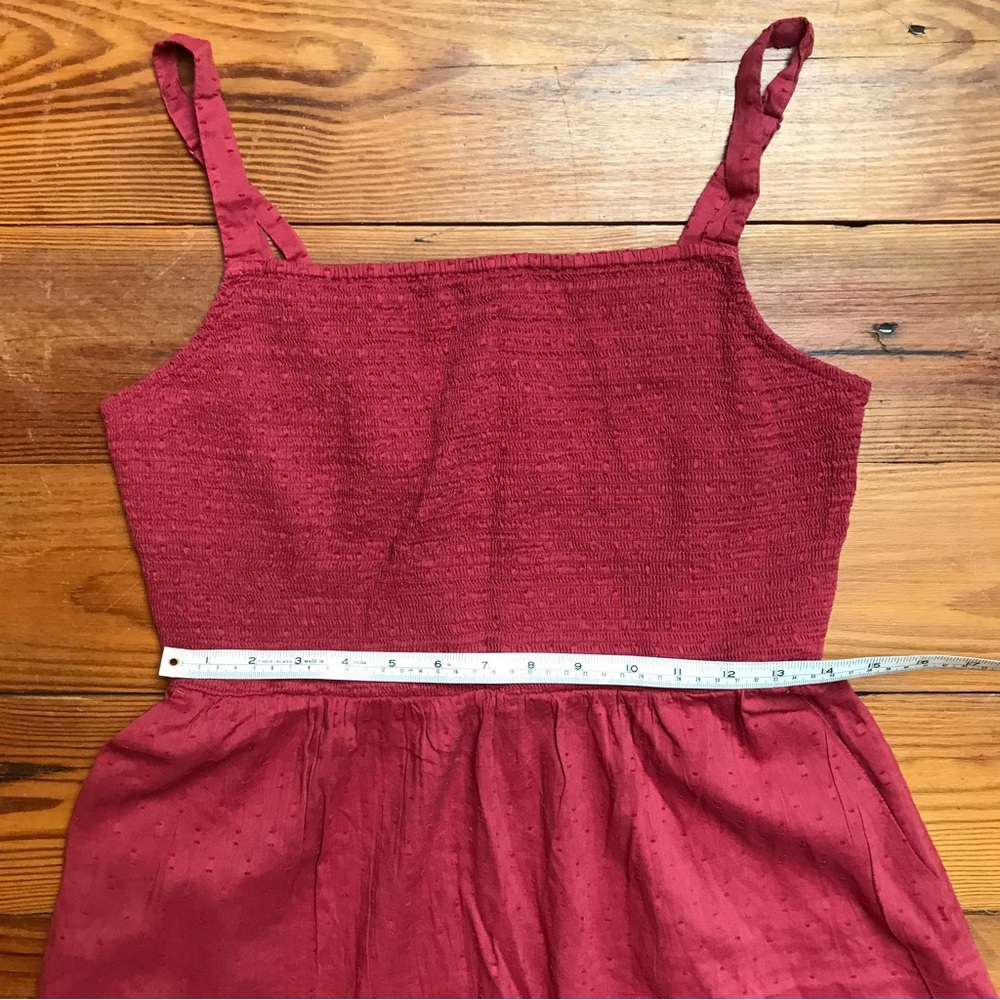 Old Navy Red Orange Maxi Smock Dress, EUC, M - Picture 8 of 12